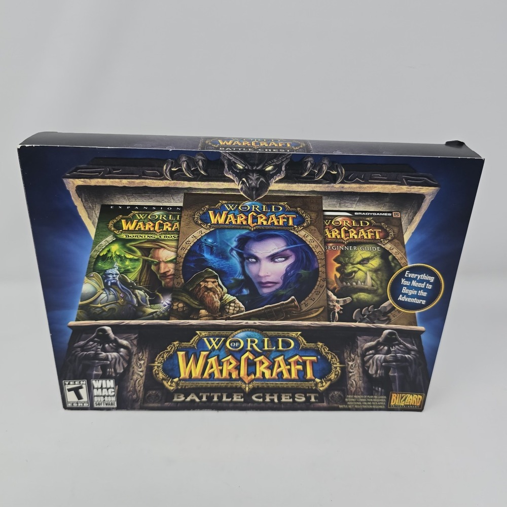 World‎ of Warcraft Battle Chest COMPLETE w ALL Key Codes Rare 2007 PC Ships FAST